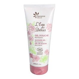 FLEURANCE NATURE Gel Ducha Rosa Jazmín 200ml - COSMOS ORGANIC Vegano Piel Suave