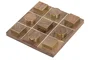 DKD Home Decor Juego Set 2 Acacia Latón 15,5x15,5x2 Marrón Dorado