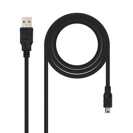 Nanocable Cable USB 2.0 de 3m con conectores USB-A y Mini-USB B Negro