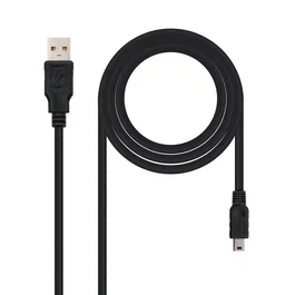Nanocable Cable USB 2.0 de 3m con conectores USB-A y Mini-USB B Negro