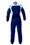 Omp Traje de Carreras First Evo My2025 FIA 8856-2018 Navy Azul / Cyan Talla 54