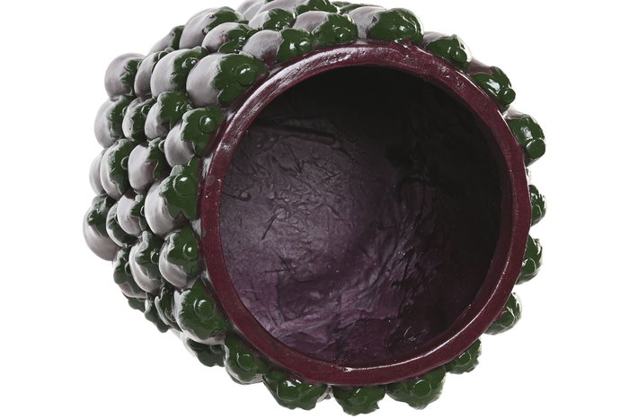DKD Home Decor Jarrón Magnesia Berengena Morado 25x25x31 cm DKD Home Decor Jarrón Magnesia Berengena Morado 25x25x31 cm