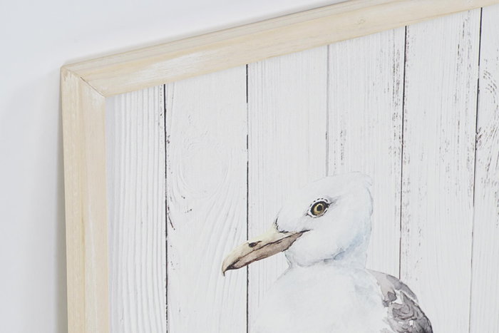 DKD Home Decor Cuadro MDF Gaviota Enmarcado Surtido de 2