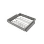 Emuca Kit de cajón zapatero y bastidor regulable Quartz para armarios, guías de cierre suave y extracción total, Módulo 60cm, Acabado Titanio