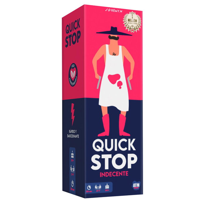 Asmodee Quick Stop Indecente Lcqs02Es - Juego de Cartas Divertido y Descarado para 2 a 7 Jugadores, para +6 Años, Experiencia Caótica y Desternillante de Fiesta