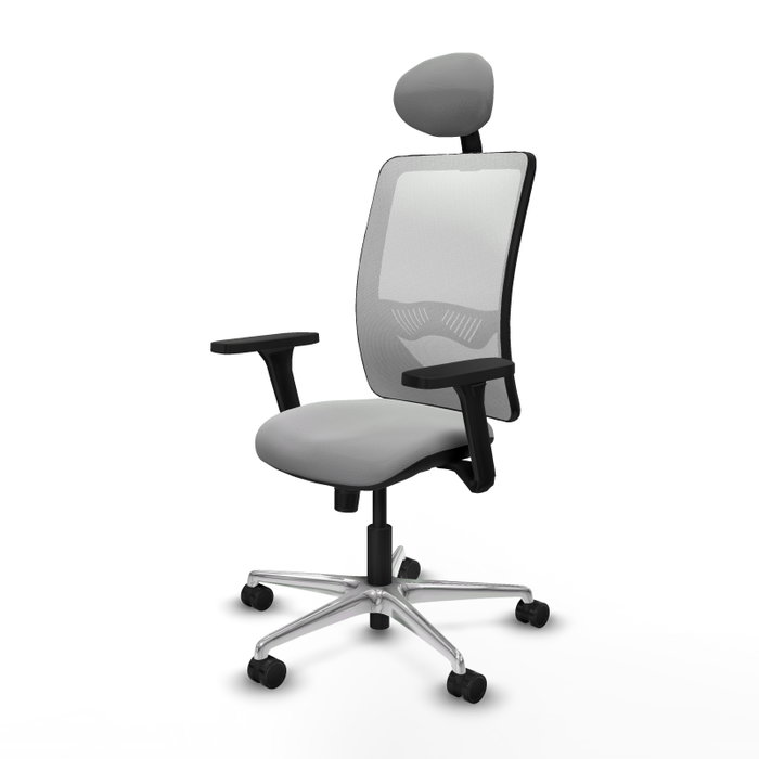 PIQUERAS Y CRESPO Silla de oficina Zulema con mecanismo Sincro, Gris claro y Blanco PIQUERAS Y CRESPO Silla de oficina Zulema con mecanismo Sincro, Gris claro y Blanco