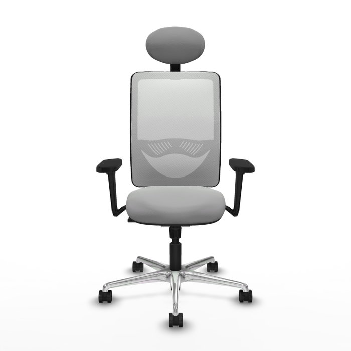 PIQUERAS Y CRESPO Silla de oficina Zulema con mecanismo Sincro, Gris claro y Blanco PIQUERAS Y CRESPO Silla de oficina Zulema con mecanismo Sincro, Gris claro y Blanco