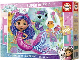 EDUCA BORRAS Puzzle de 100 piezas Gabby's Dollhouse de madera