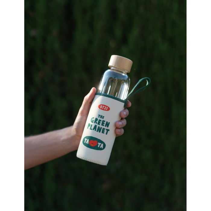 ERIK Botella de Cristal Tata BT21 500ml con Funda de Neopreno