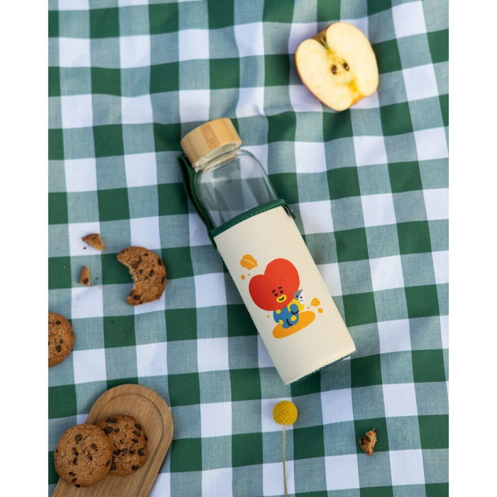 ERIK Botella de Cristal Tata BT21 500ml con Funda de Neopreno