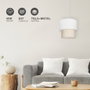 GSC Evolution Lámpara de techo colgante Serie Batwe E27 Ø280mm Blanco