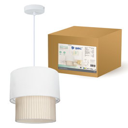 GSC Evolution Lámpara de techo colgante Serie Batwe E27 Ø280mm Blanco