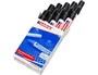 Edding Marcador Permanente Nº 1 Negro (Set de 10) con Punta Biselada