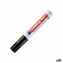 Edding Marcador Permanente Nº 1 Negro (Set de 10) con Punta Biselada