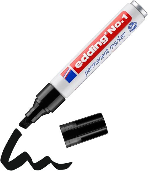Edding Marcador Permanente Nº 1 Negro (Set de 10)