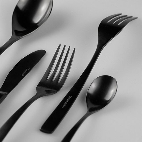 SUMMA Sinxelo Satin Tenedor Mesa Negro Acero Inoxidable PVD 205 mm (205 mm) (Set de 12) SUMMA Sinxelo Satin Tenedor Mesa Negro Acero Inoxidable PVD 205 mm (205 mm) (Set de 12)