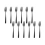 SUMMA Sinxelo Satin Tenedor Mesa Negro Acero Inoxidable PVD 205 mm (205 mm) (Set de 12)