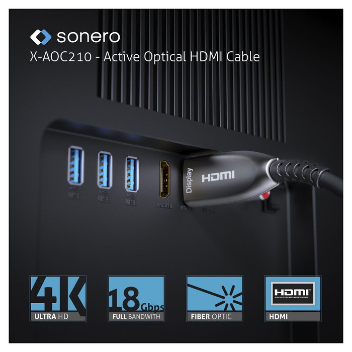 PureLink sonero Aktives HDMI 4K AOC Extender Kabel - 10m