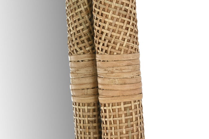 DKD Home Decor Espejo Scandi 4.5 x 170 x 48.5 cm Ratán y Cristal Natural