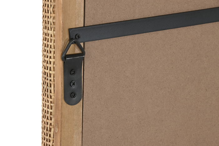 DKD Home Decor Espejo Scandi 4.5 x 170 x 48.5 cm Ratán y Cristal Natural