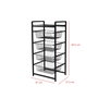 Hanah Home Soporte para Cestas de Estantería de Metal Negro, 33x41x84 cm