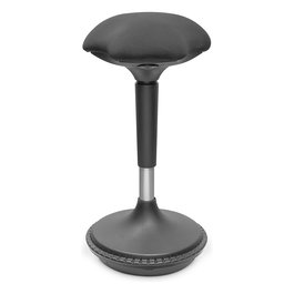 Digitus - Taburete de pie ergonómico, soporte de altura ajustable con gas, negro, 330 x 330 mm, altura 63-88 cm, capacidad 125 kg