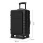 Numada 1200608 Maleta de cabina 38L negra rígida 55x35.5x23.5cm con cierre TSA y puerto USB