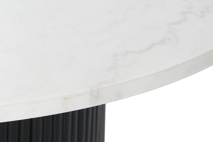 DKD Home Decor Mesa Centro Moderno Blanco Negro Marmol MDF 80 x 42 x 80 cm