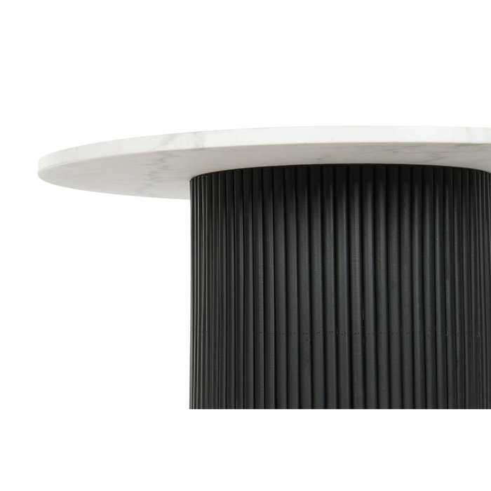 DKD Home Decor Mesa de Centro de Mármol y MDF Blanca 80x80x42 cm