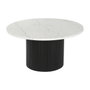 DKD Home Decor Mesa de Centro de Mármol y MDF Blanca 80x80x42 cm