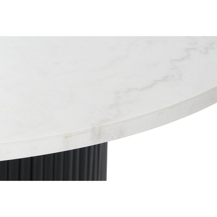 DKD Home Decor Mesa de Centro de Mármol y MDF Blanca 80x80x42 cm