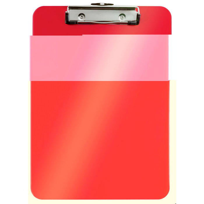 Leitz Carpeta con pinza metálica WOW de poliestireno, DIN A4, Rojo