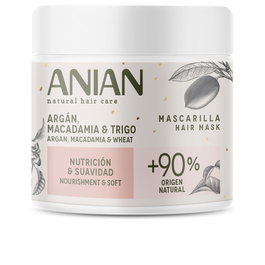 Anian Mascarilla Capilar Nutrición y Suavidad con Aceite de Argán y Macadamia para Cabello Seco y Dañado - 350 ml