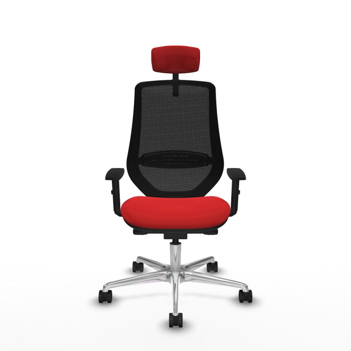 PIQUERAS Y CRESPO Silla de oficina Mardos con mecanismo Sincro/Traslack Rojo y Negro