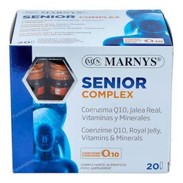 MARNYS Senior Complex Q10 20 Viales Suplemento Nutricional Coenzima Q10 Jalea Real Vitaminas Minerales