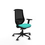 PIQUERAS Y CRESPO Silla de oficina Mardos con mecanismo Sincro/Traslack color Turquesa y Negro