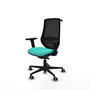 PIQUERAS Y CRESPO Silla de oficina Mardos con mecanismo Sincro/Traslack color Turquesa y Negro