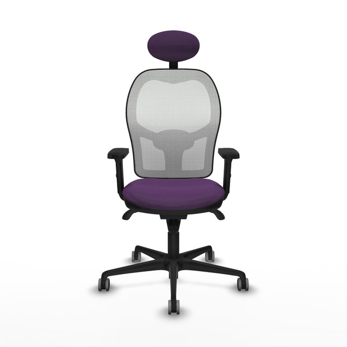 PIQUERAS Y CRESPO Silla de oficina Jorquera Morada con Malla Blanca