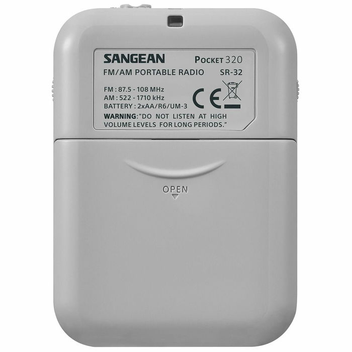 Radio Portátil Sangean SR-32 Blanco AM/FM Radio Portátil Sangean SR-32 Blanco AM/FM