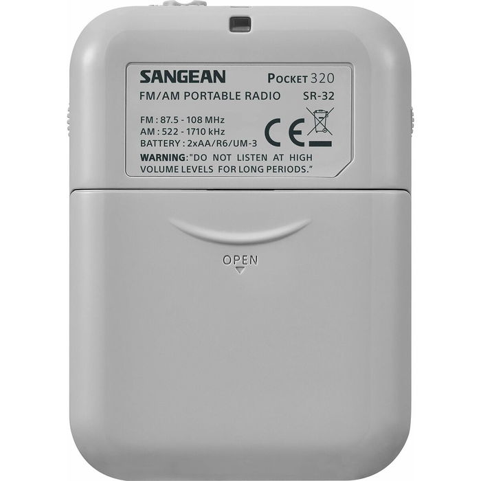 Radio Portátil Sangean SR-32 Blanco AM/FM Radio Portátil Sangean SR-32 Blanco AM/FM