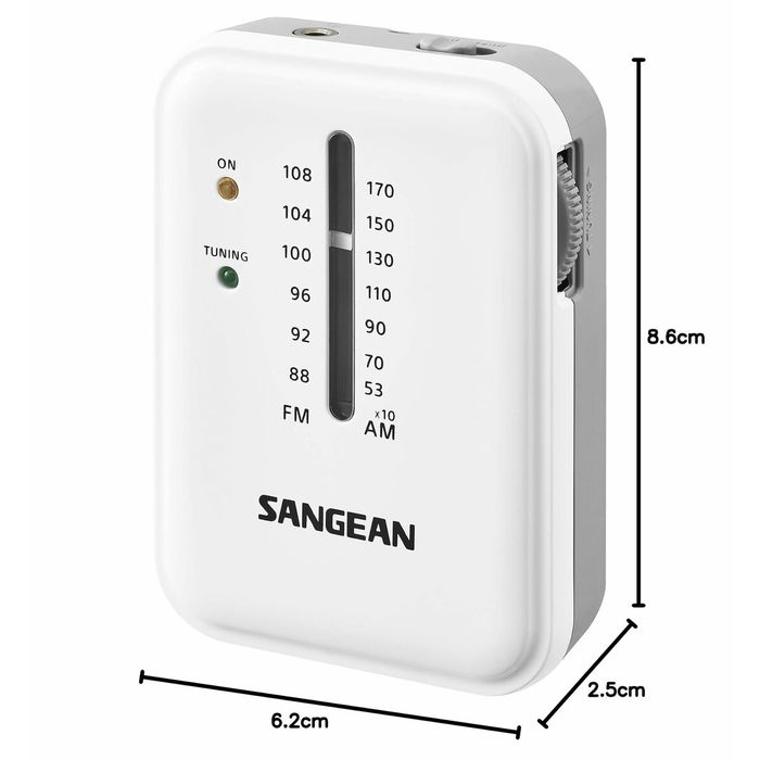 Radio Portátil Sangean SR-32 Blanco AM/FM Radio Portátil Sangean SR-32 Blanco AM/FM