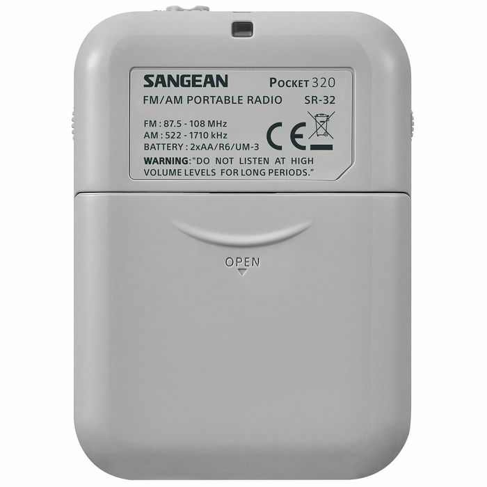 Radio Portátil Sangean SR-32 Blanco AM/FM Radio Portátil Sangean SR-32 Blanco AM/FM