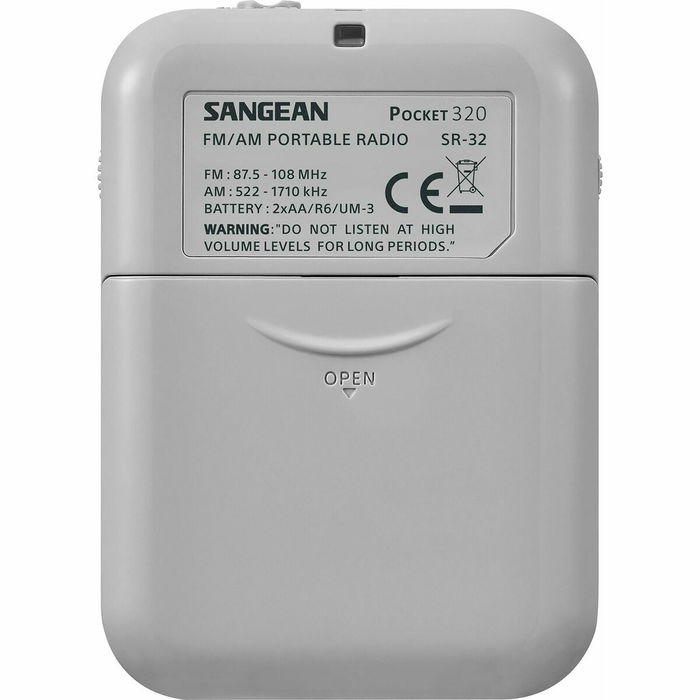 Radio Portátil Sangean SR-32 Blanco AM/FM Radio Portátil Sangean SR-32 Blanco AM/FM