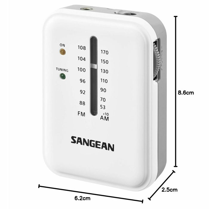 Radio Portátil Sangean SR-32 Blanco AM/FM Radio Portátil Sangean SR-32 Blanco AM/FM