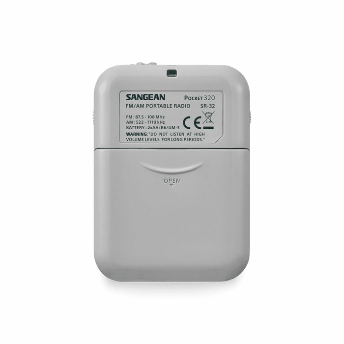 Radio Portátil Sangean SR-32 Blanco AM/FM Radio Portátil Sangean SR-32 Blanco AM/FM