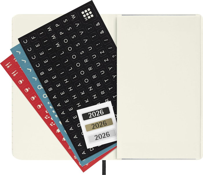 Moleskine DSB12DC2Y26 Agenda 2026 Tapa Blanda 12 Meses Diaria P (9 x 14 cm) Negra