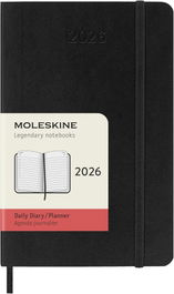 Moleskine DSB12DC2Y26 Agenda 2026 Tapa Blanda 12 Meses Diaria P (9 x 14 cm) Negra