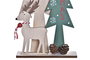 DKD Home Decor Figura de Árboles MDF Verde, Rojo y Natural 12x5x32 cm