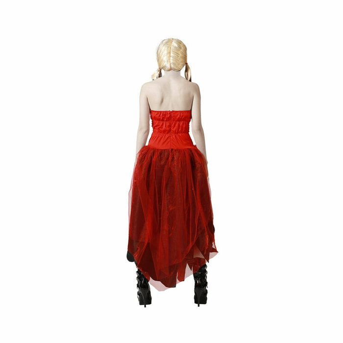 Disfraz Arlequín Vestido Rojo Para Mujer Adulta Talla M-L Disfraz Arlequín Vestido Rojo Para Mujer Adulta Talla M-L