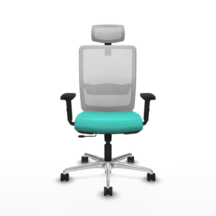 PIQUERAS Y CRESPO Silla de oficina Haches Turquesa y Blanco PIQUERAS Y CRESPO Silla de oficina Haches Turquesa y Blanco